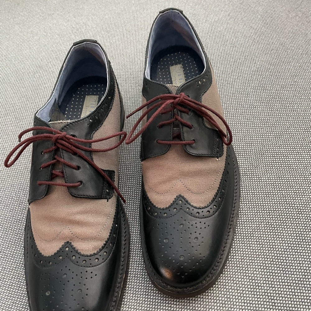 Ted Baker Black and Brown Oxford Shoes